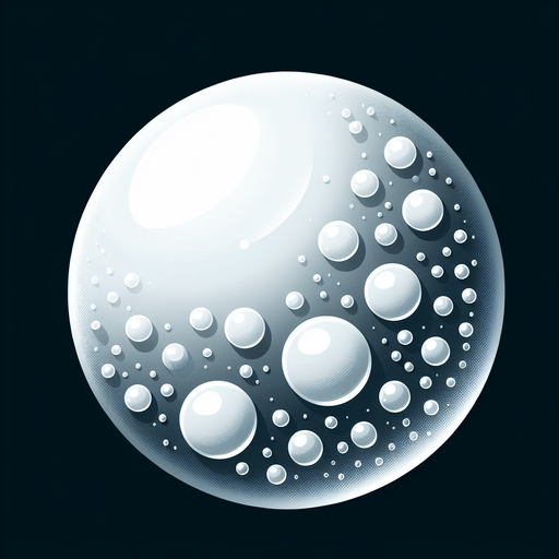white water bubble.
Single Game Texture.  In-Game asset.  2d.  Blank background.  High contrast.  No shadows