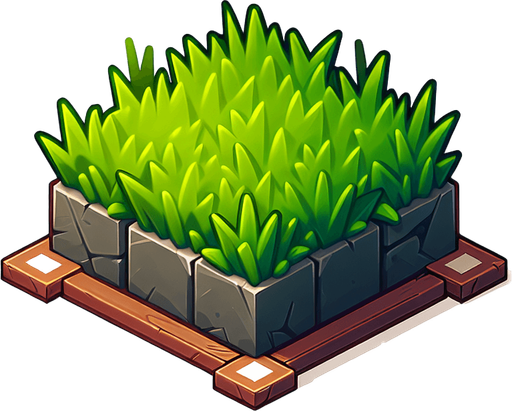 Block like a grass.
Single Game Texture. In-Game asset. 2d. Blank background. High contrast. No shadows.