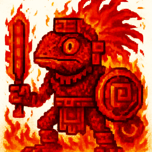 Agregale efectos de fuego y hazlo en un fondo de alto contraste. y ponlo mas rojo, fondo de un solo color blanco