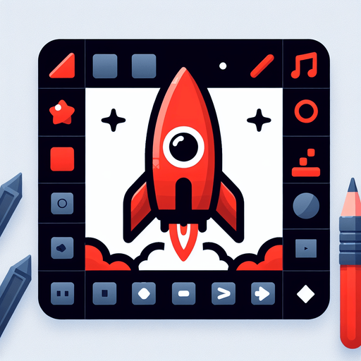 Red rocet.
Single Game Texture.  In-Game asset.  2d.  Blank background.  High contrast.  No shadows