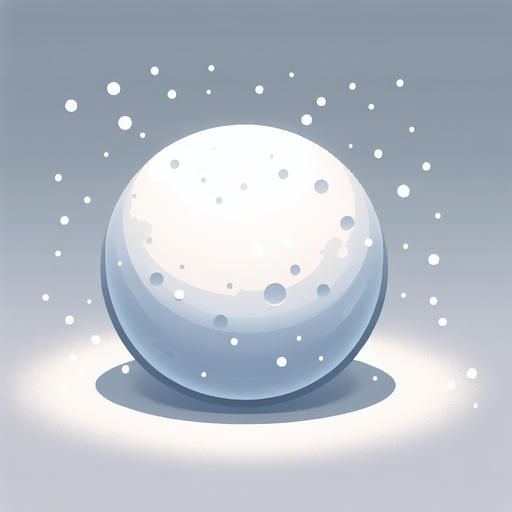 a snowball Single Game Texture. In-Game asset. 2d. Blank background. High contrast. No shadows.