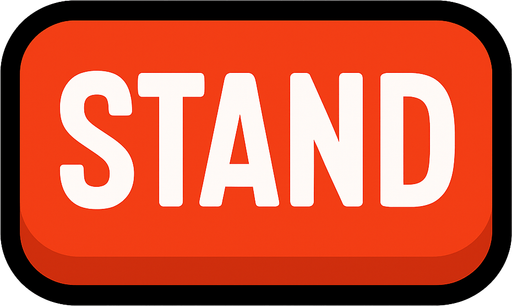 standBtn.
In-Game asset.  2d.  High contrast.  No shadows