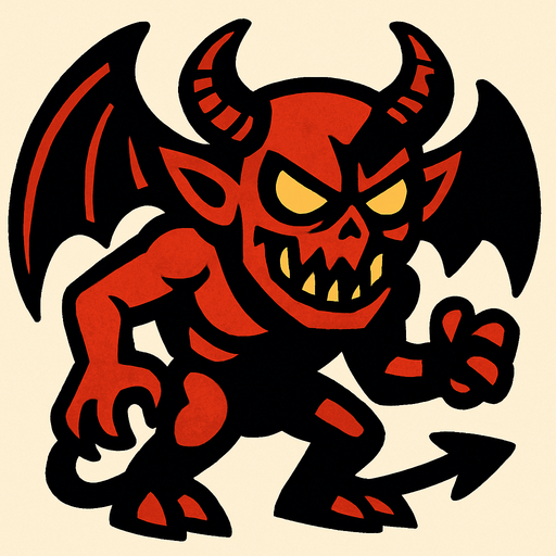 Evil enemy.
In-Game asset.  2d.  High contrast.  No shadows