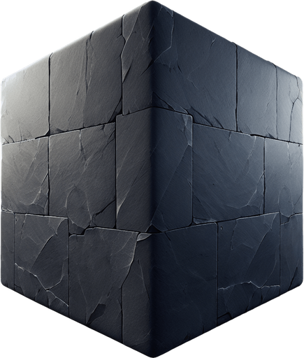 Dark slate tile.
Single Game Texture. In-Game asset. 2d. Blank background. High contrast. No shadows.