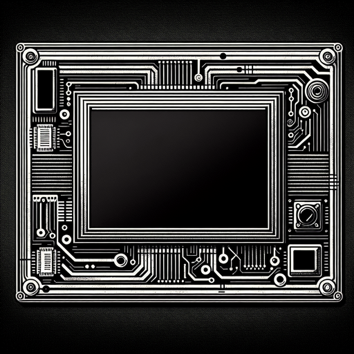empty rectangular black board.
electronic style