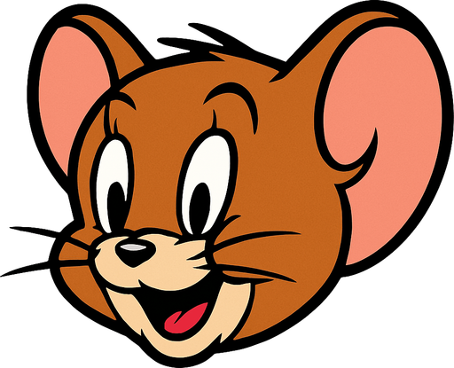 Tom ve Jerry çizgi filminden jerry'nin kafasını oluştur.
In-Game asset.  High contrast.  No shadows