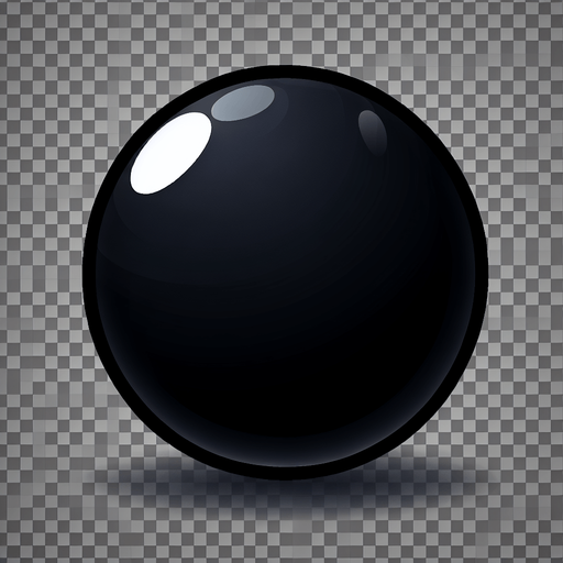 Totally black circular Cartoon bubble on transparent background.
Single Game Texture. In-Game asset. 2d. Blank background. High contrast. No shadows.