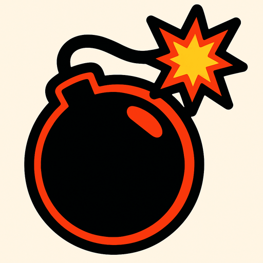 bomba.
In-Game asset.  2d.  High contrast.  No shadows
