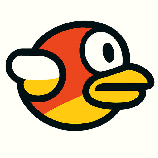 Make it flapy bird shape.
2d.  High contrast.  No shadows