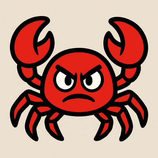 Red crab enemy.
In-Game asset.  2d.  High contrast.  No shadows