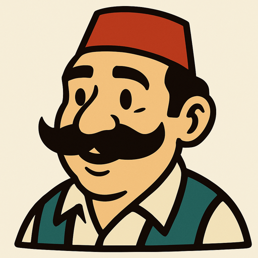 bıyıklı çaycı hüseyinin kafası olsun.
In-Game asset.  2d.  High contrast.  No shadows