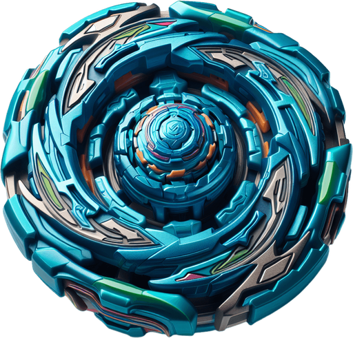 Blue beyblade, TOP VIEW
