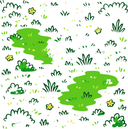 A pretty air view grass plain.
In-Game asset.  2d.  High contrast.  No shadows