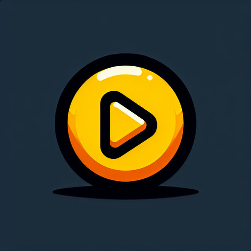 Create a yellow Play button.
Single Game Texture. In-Game asset. 2d. Blank background. High contrast. No shadows.