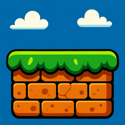 Mario platformu.
In-Game asset.  2d.  High contrast