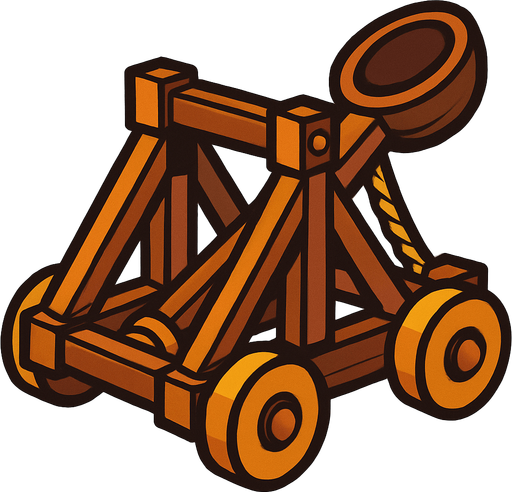 catapult.
In-Game asset.  2d.  High contrast.  No shadows
