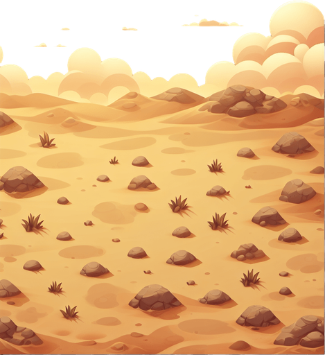 ground , desert color.
Single Game Texture. In-Game asset. 2d. Blank background. High contrast. No shadows.