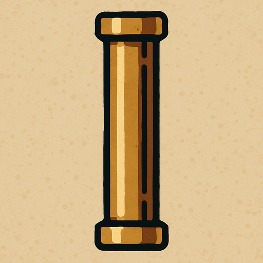una tuberia en vertical, una sola sin ningua otra y sin y en otra direccion.
In-Game asset.  2d.  High contrast.  No shadows