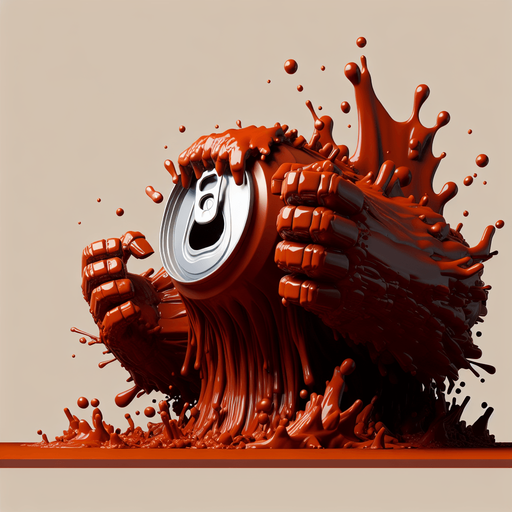 Cola monster, VERY BIG, coming out of a soda can.
Single Game Texture.  In-Game asset.  2d.  Blank background.  High contrast.  No shadows