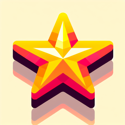A yellow star.
Single Game Texture. In-Game asset. 2d. Blank background. High contrast. No shadows.