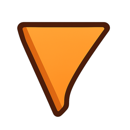 Triangle bullet. No background. Transparent background. Blank background. No shadows. 2d. In-Game asset. flat