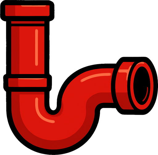 Red pipe.
In-Game asset.  2d.  High contrast.  No shadows