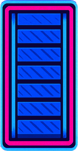 A section of conveyor belt. Overhead view view looking down. 80s arcade machine graphics..
In-Game asset.  2d.  High contrast.  No shadows