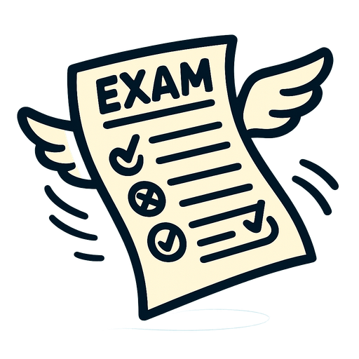 flying exam paper.
In-Game asset.  2d.  High contrast.  No shadows