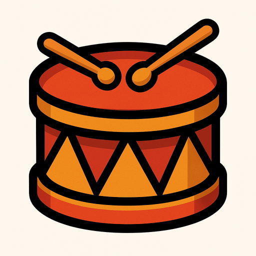 drum.
In-Game asset.  2d.  High contrast.  No shadows