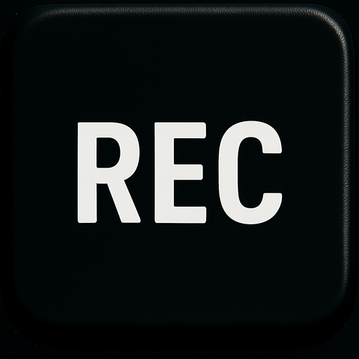 Replace pencil with white REC text, but no other changes!