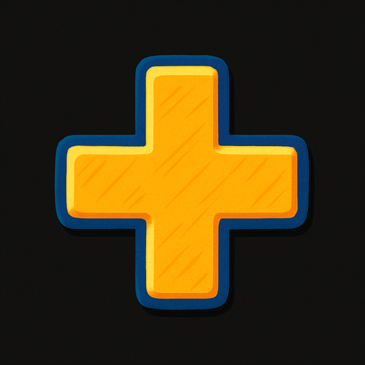 Matematikteki artı sembolü.
In-Game asset.  2d.  High contrast. no shadow