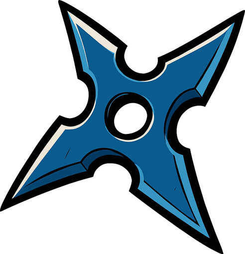 Shuriken no background.
In-Game asset.  2d.  High contrast.  No shadows