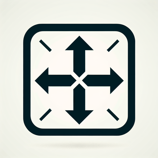 simple interface icon of arrows in all 4 directions.
Blank background