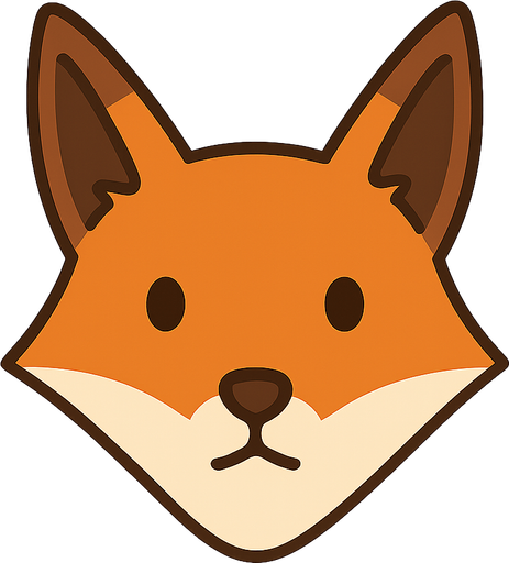 fox. No background. Transparent background. Blank background. No shadows. 2d. In-Game asset. flat