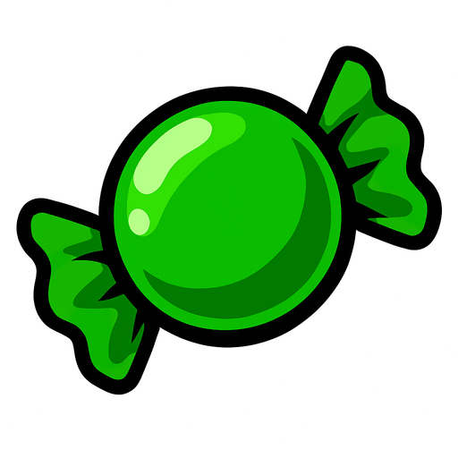 candy_green.
In-Game asset.  2d.  High contrast.  No shadows