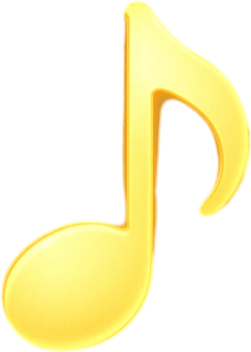 A single glowing yellow melody symbol in the center, surrounded by soft blue light, abstract sound waves gently radiating outward, dreamy and minimalistic background, magical atmosphere, high contrast lighting, perfect for a music-themed game, 4K, highly detailed.
In-Game asset.  2d.  High contrast.  No shadows