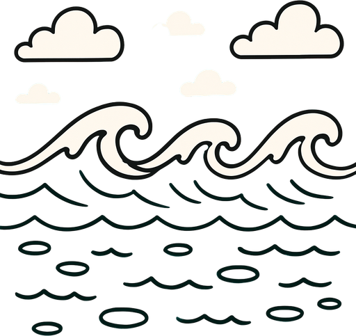 deniz arka plan.
In-Game asset.  2d.  High contrast.  No shadows