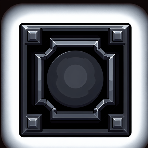 grey square, black border.
Single Game Texture. In-Game asset. 2d. Blank background. High contrast. No shadows.