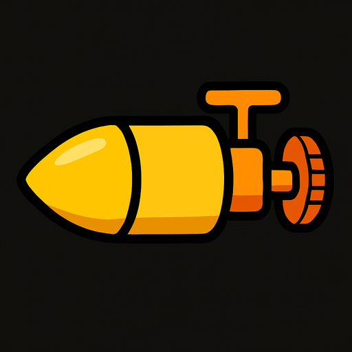 Pump bullet.
In-Game asset.  2d.  High contrast.  No shadows