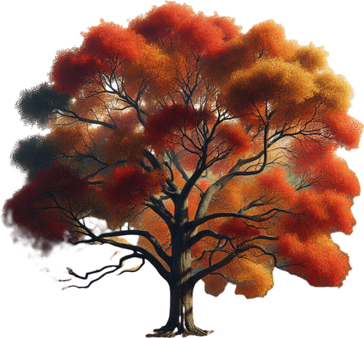 large AUTUMN SHADES tree with sparse bunches of leaves. branches are exposed, but the tree is tough and old.. true-color, realistic, Single Game Texture. In-Game asset. 2d. Blank background. High contrast. No shadows..
Single Game Texture.  In-Game asset.  2d.  Blank background.  High contrast.  No shadows