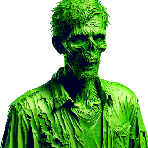 zombie green single.
Single Game Texture. In-Game asset. 3d. Blank background. High contrast. No shadows.