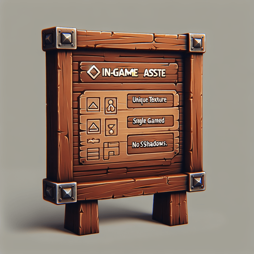 un cartel de madera sin soporte rectangulo 200-100.
Single Game Texture.  In-Game asset.  2d.  Blank background.  High contrast.  No shadows