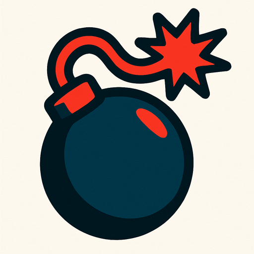 bomba.
In-Game asset.  2d.  High contrast.  No shadows