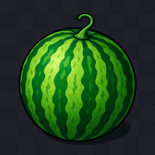 Watermelon.
In-Game asset.  2d.  High contrast.  No shadows. Realistic