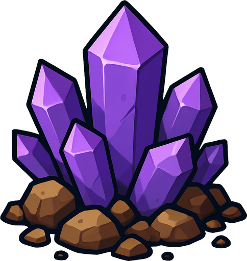 Helium cevheri - yazısız.
In-Game asset.  2d.  High contrast.  No shadows