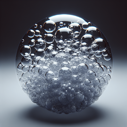 Imagine a bubble ball.
Single Game Texture. In-Game asset. 2d. Blank background. High contrast. No shadows.