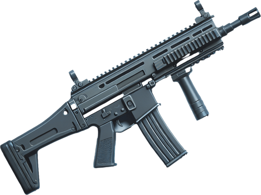 a gun awm facing up side.
Single Game Texture. In-Game asset. 2d. Blank background. High contrast. No shadows.