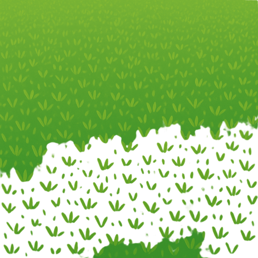 Hazlo un campo amplio, vista superior, pasto chiquito, estilo chibi lineless