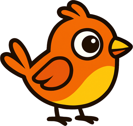 oyunlardaki kuş.
In-Game asset.  2d.  High contrast.  No shadows