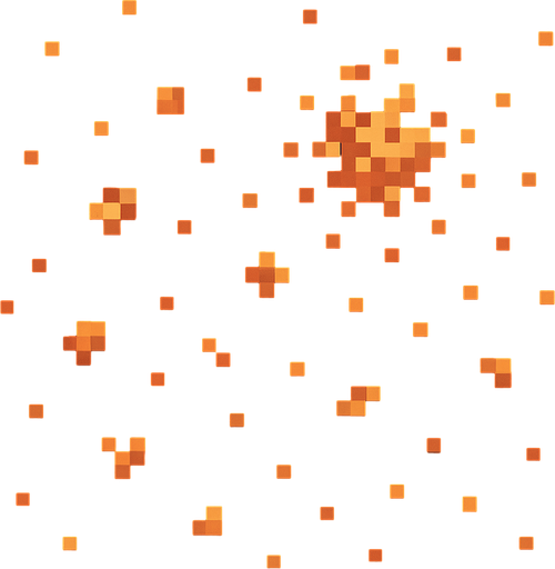 Particles are scattered around scattered particles pixel art less pixel.
In-Game asset.  2d.  High contrast.  No shadows